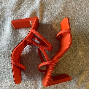 Cute orange chunky heels Aldo
